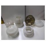 Six Glass Lamp Globes, Largest 9 Inches in Diamete