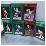6 Cold Cast Figurines Featuring Holiday ï¿½Sports Sa