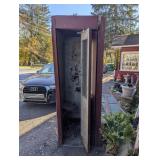Vintage Phone Booth with Glass Door, 85 Inches Tal