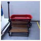 Radio Flyer Miniature Metal Wagon With Wood Bench