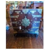 Wooden Cabinet with Decorative Brass Hardware