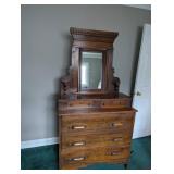 Victorian Eastlake Dresser with Mirror