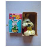 Vintage Wind-Up Happy Munching Bunny Toy with Orig