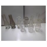 Oil Lamp Chimneys, Tallest 10.5 Inches