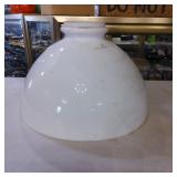 White Glass Dome-Shaped Lamp Shade with Fitter Nec