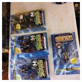 4 Action Figures: 3 Spawn Figures and 1 Wetworks F