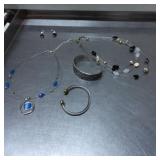 Mixed-Material Jewelry Lot Including Necklaces, Br