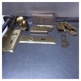 Brass Door Hardware Set with Lock Mechanism and Ac
