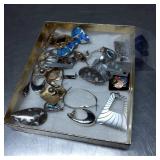 Costume Jewelry Lot Including Earrings and Pendant