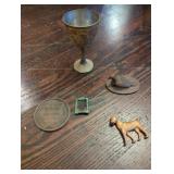 Miniatures Including Chalice and Figurines