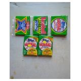 5 Sealed Topps Baseball Card Packs 1987-1990