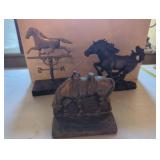 Cast Iron Horses Weathervane and Figurine Collecti