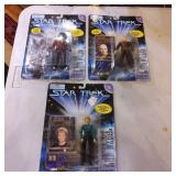 Three Star Trek Action Figures in Original Packagi