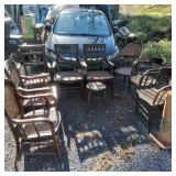 Wooden Chairs with Cane Seats and Backs