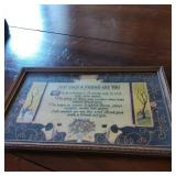 Framed Verse Plaque with Decorative Border