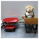 Oxford Sweater Bear with Radio Flyer Miniatures an