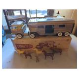 Vintage Structo Horse Van Truck With Horses, 22 In