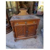 Wooden Cabinet with Marble Top, 30 in Wide x 31 in