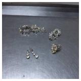 Jewelry Set Including Bracelet, Two Pairs of Clip-