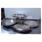 Silver Plated Tableware with Serving and Decorativ
