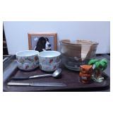 Household Items Including Bowls, Utensils, and Cer