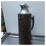 Mid-Century Chrome and Faux Tortoiseshell Thermos