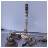 Vintage Lighting Components Including Table Lamp a