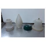 Four Assorted Glass Lamp Shades