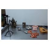 Decorative and Functional Items Including Brass Te