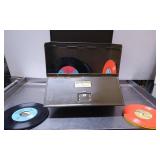 Vintage Metal 45 RPM Record Storage Box with Locki