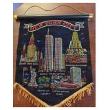 New York City Souvenir Wall Banner Featuring Iconi