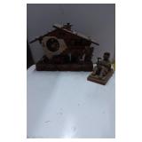 Black Forest Style Cuckoo Clock with Figurine and