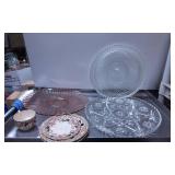 Glass and Ceramic Tableware Including Plates and C