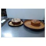 Japanese Lacquerware Serving Set with Lids and Tra