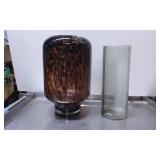 Glass Vases in Tortoiseshell and Clear Designs
