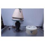 Table Lamp with Shades and Floral Ceramic shade