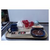 Tray of Decorative Ceramics, Glassware, and Collec