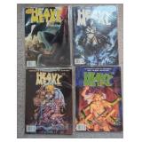 Four Heavy Metal Magazines Featuring Various Cover