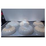 Six Frosted Art Deco Glass Lamp Shades