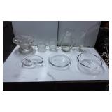 Glassware Lot Including Bowls, Pitchers, and Vases