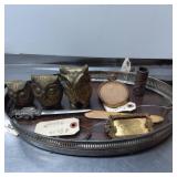 Decorative Brass Items, Tray, and Accessories