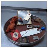 Vintage Collectibles Including Framed Photo, Toy,