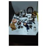 Vintage and Collectible Items Including Keys, Meda