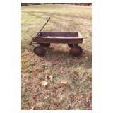 Wooden Wagon with Wear and Aging