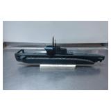 Model Submarine with Torpedo Tubes on Display Base