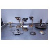 Metal Candle Holders and Decorative Metalware Lot