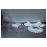 Vintage Glass and Milk Glass Lampshades