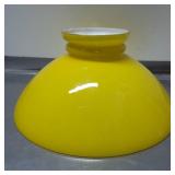 Yellow Enamel or Porcelain Light Fixture Shade