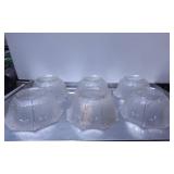 Six Frosted Glass Lamp Shades with Star Design