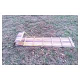 Paris Wooden Snow Sled Approximately 6ft Long with